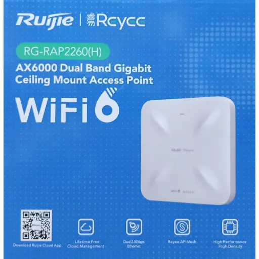 [Reyee RG-RAP2260(G)] Reyee Wi-Fi 6 AX1800 Ceiling Access Point